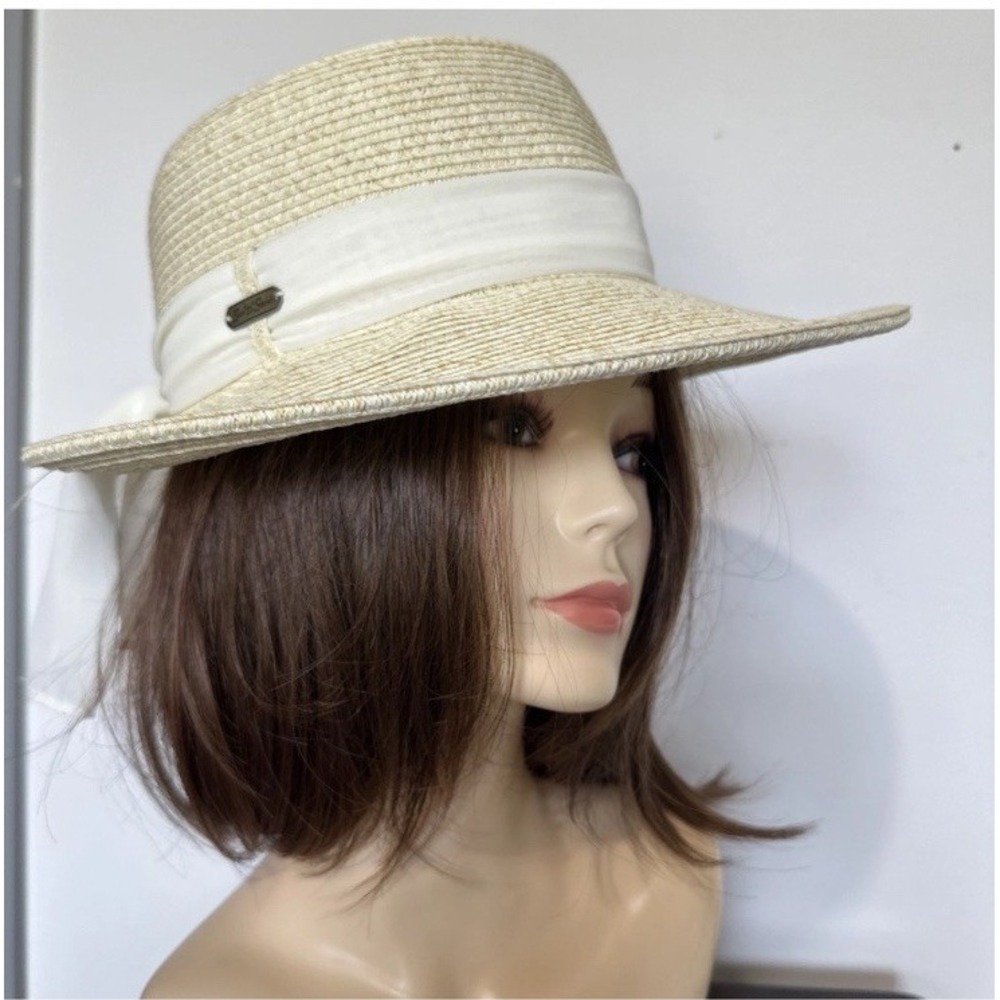 Sun N Sand Head Wear Sun Beach Hat Womens Tan Straw Outdoor Classic Adjustable